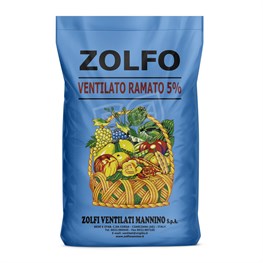 ZOLFO VENTILATO RAMATO 5% - KG 25 - FERTILIZZANTE - FUNGICIDA BIO MANNINO