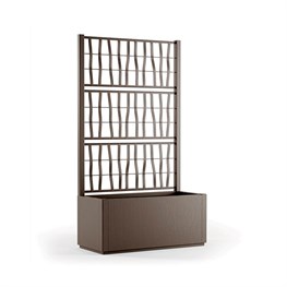 FIORIERA ETHICA RETTANGOLARE CM.80 C/SPALLIERA TORTORA