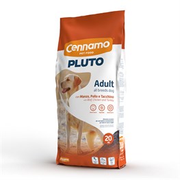PLUTO ADULT MANZO POLLO E TACCHINO KG. 20