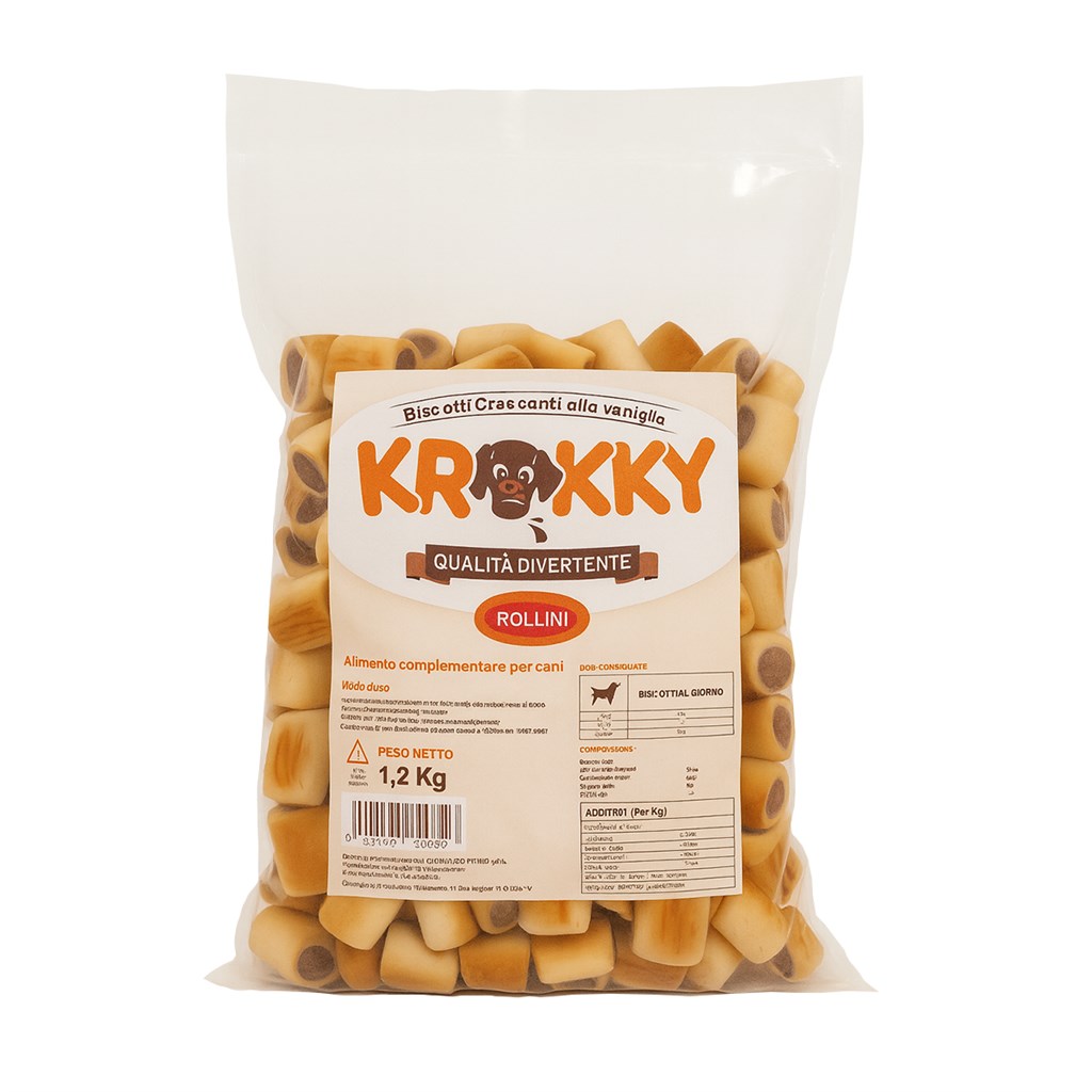 BISCOTTI KROKKY ROLLINI - SACCO - KG. 1,2