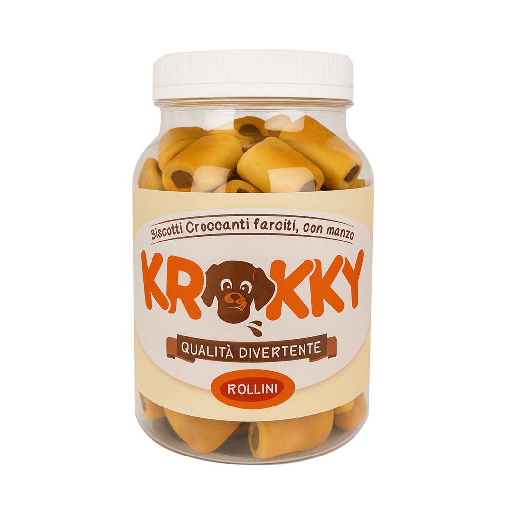 BISCOTTI KROKKY ROLLINI  - BARATTOLI - GR.480