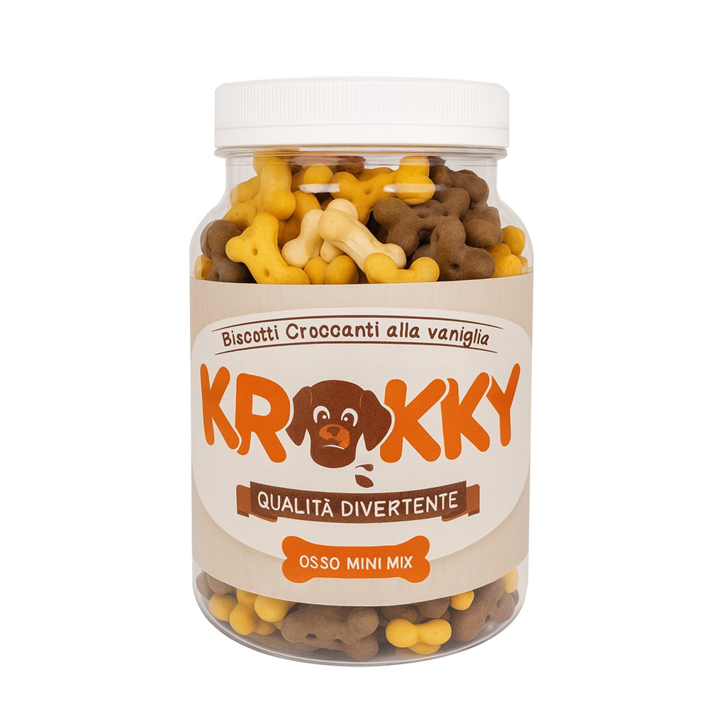 BISCOTTI KROKKY OSSO MINI MIX  - BARATTOLO - GR.480