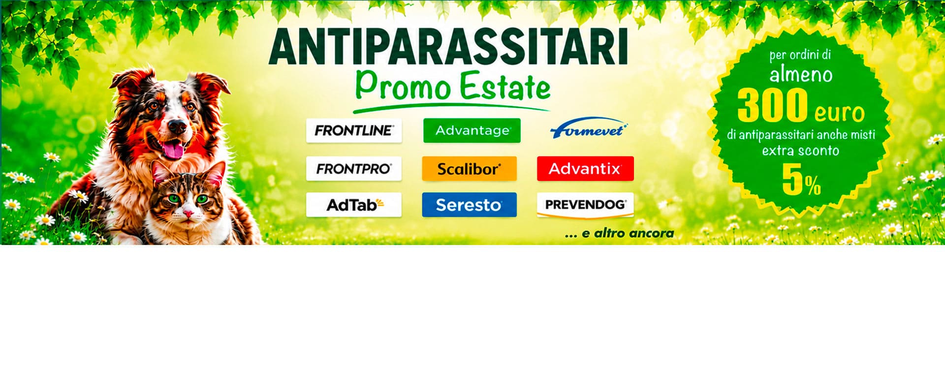 BANNER ANTIPARASSITARI PER ANIMALI